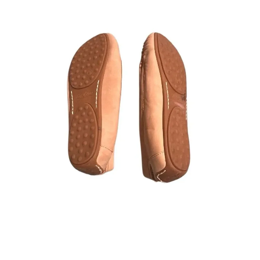 Lucky tan moc driving moccasin sz 9 slip on flats